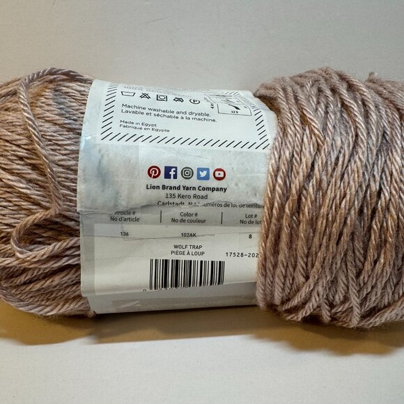 1 Partial Skein Lion Brand Heartland Yarn - Wolf Trap - Picture 5 of 5